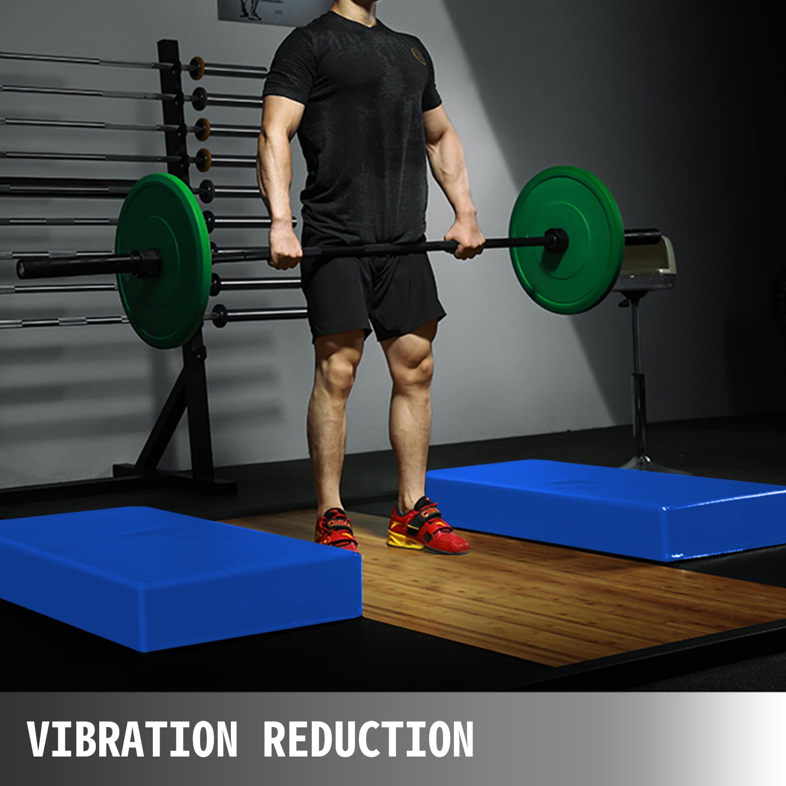 VEVOR 6 inch Barbell Crash Cushion Pads Weightlifting Protector Falling Pads Blue Cushioned Foam Mat for Weightlifting One Pair Walmart