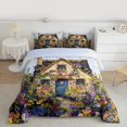 thumbnail image 2 of Homewish Rustic Lodge Cabin Queen Comforter Set, Farmhouse Flower Plant Bedding Sets, Countryside Theme Reversible Bedding Comforter Set, Luxury Bedroom Decor, 3 Pieces, 2 of 8