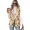 Autumn Pumpkin Hummingbird, variant on Open Front Women's Sleeveless Waistcoat Vest for Summer Work Going Out, Dressy Wrinkle Resistant Vest Jacket, Sea Turtle Floral Pattern