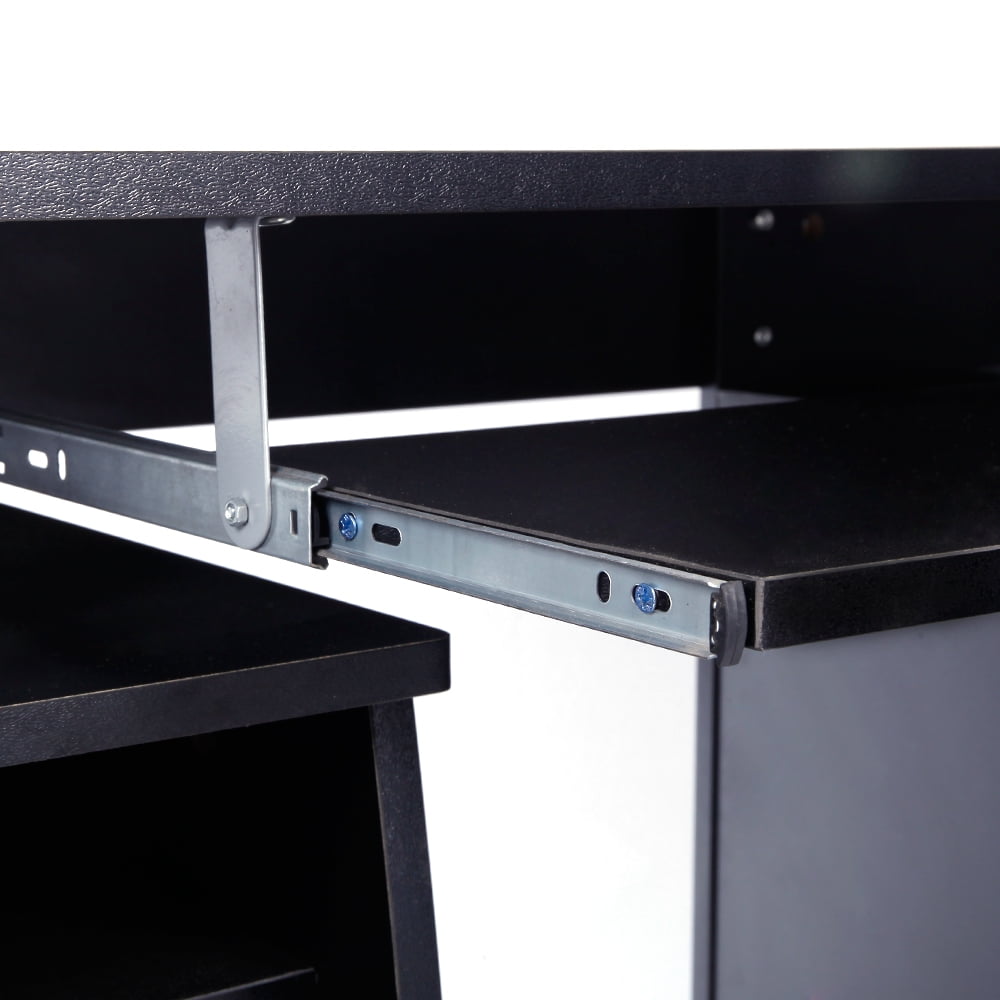 Private Jungle Computer Desk Storage Desk, Study and Office Desk with Drawers, Black Private Jungle Computer Desk Storage Desk, Study and Office Desk with Drawers, Black