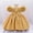 Gold978, variant on HAYIMI Child Elegant Satin Bow Dress For Baby Girls Christening Birthday Party O-Neck Gown Cute Special Occasion Back To School Swing Flowy Kids Sundress