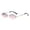 Pink, variant on Rimless Rhombus Shape Women Sunglasses Cut Edge UV Protection Fashion Sun Glasses Driving Travelling Men Hexagon Small Polygonal Vintage Metal Shades