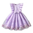 thumbnail image 2 of HAYIMI Child Summer Girls Dress With Mesh Floral Lace Trim Sleeveless Party Style For Warm Weather O-Neck Fashionable Dresses, 2 of 8