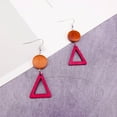 thumbnail image 4 of Drop Earrings Decorative Heart Loop Triangle Star Pendant Wooden Earrings Dangle Earrings, 4 of 4