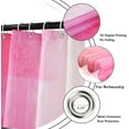 thumbnail image 6 of Hot Pink Stall Shower Curtain, Watercolor Pink Contemporary Brush Strokes Oil Painting Abstract Bathroom Curtain Waterproof Fabric Machine Washable with Hooks, 72''''Lx36''''W, 6 of 6