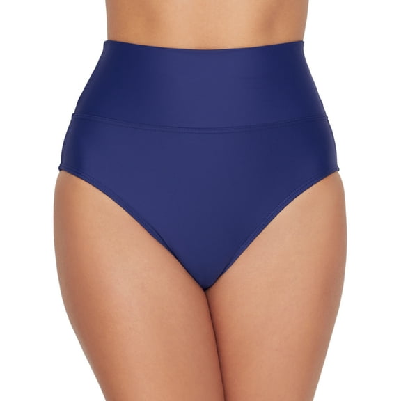 Fold-Over High-Waist Bikini Bottom Swimsuit