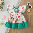 thumbnail image 4 of Coerni Toddler Girls Summer Dress Fly Sleeve Prints Ruffles Dress OnePiece Princess Sundress Dance Party Dresses Clothes, 4 of 9