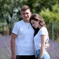 thumbnail image 4 of 2Pcs Couples Necklace, Matching Necklace for Couples, Heart Necklace with 100 Language "I Love You" Projection, Magnetic Charm Necklace Means the Two Sides will Never Part, Matte Black, 4 of 7