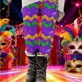 thumbnail image 5 of Visit the JURANMO Store Casual Leggings for Women Novelty Graphic Mardi Gras Parade Tight Pants High Waist Carnival Themed Party Legging Purple XL, 5 of 7