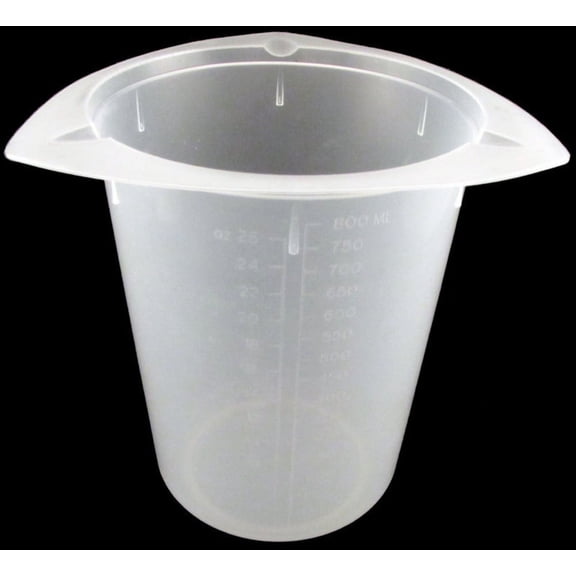 800ml Tri-Pour Polypropylene Tri-Pour Beaker No Spill Pour Design