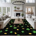 thumbnail image 4 of Area Rug 72×108in, St. Patrick's Day Three-leaf Floor Carpet Living Room Rug, Gold Coin Non-Slip Welcome Mat Indoor Rugs for Bedroom Dining Room, 4 of 9