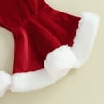 thumbnail image 6 of My First Christmas Baby Girls Outfits Velvet Long Sleeve Romper +Flare Pants +Santa Hat Set Fall Winter Xmas Holiday Clothes, 6 of 7