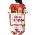 thumbnail image 3 of Kdxio Animals Merry Christmas Print Pajamas Sets for Women Short-Sleeved Pjs with Lounge Shorts Two Piece Sleepwear S-4XL, 3 of 8