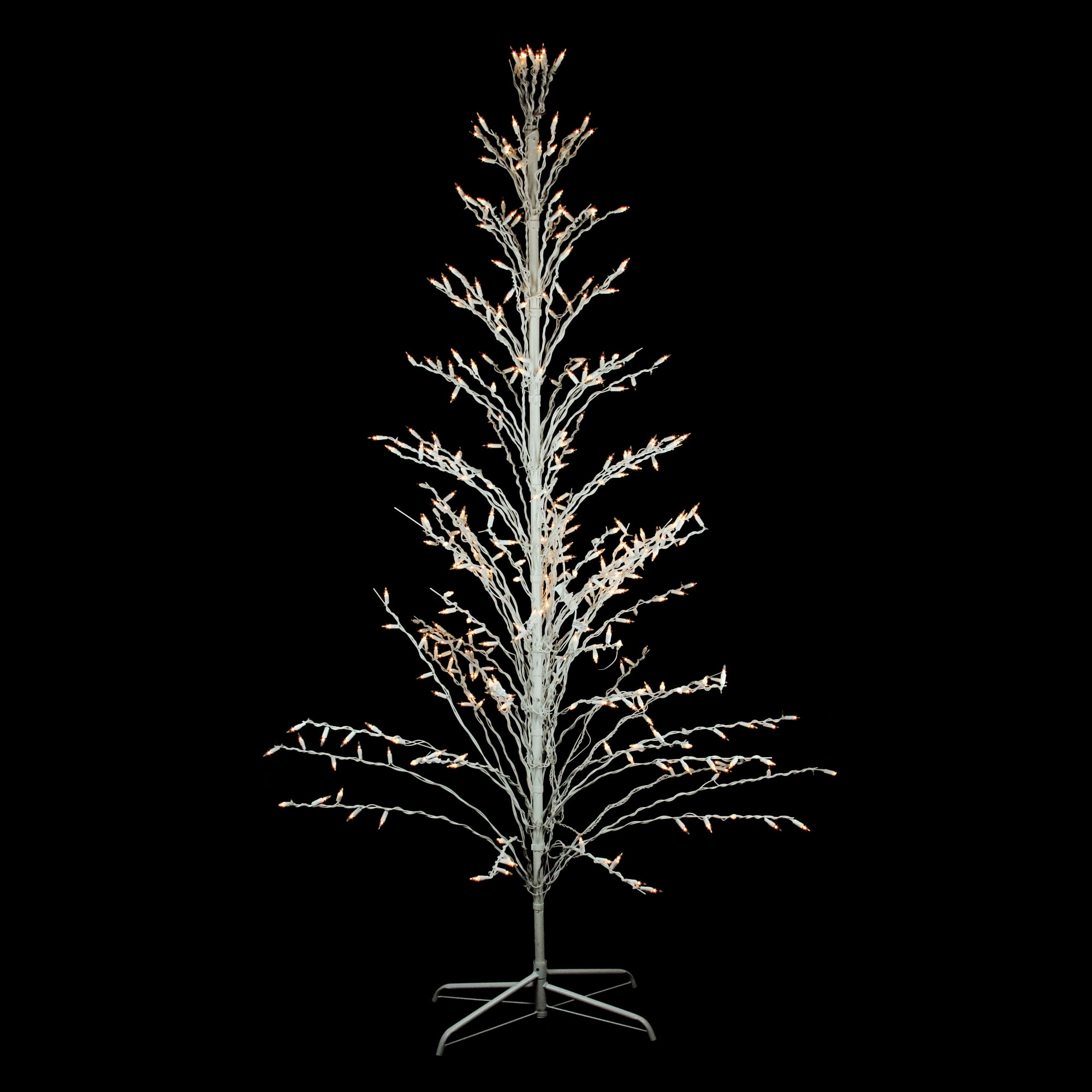 4' White Lighted Christmas Cascade Twig Tree Outdoor Decoration Clear