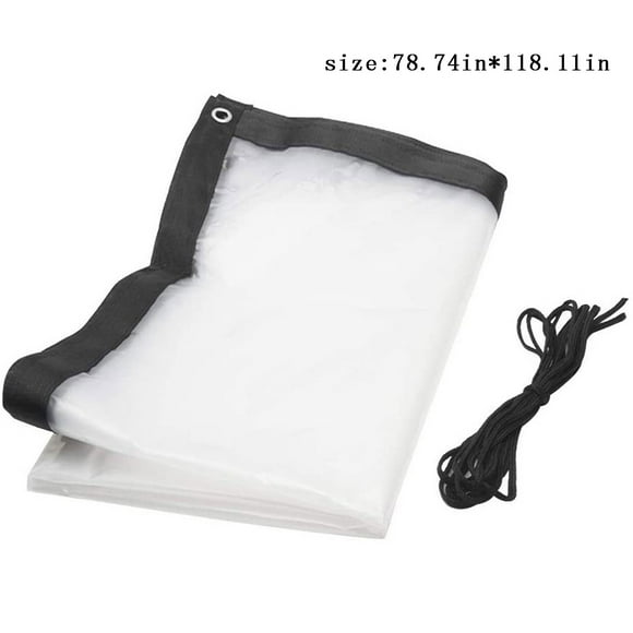 Dvkptbk Rain Tarp Transparent Multifunctional Waterproof Cloth PE Waterproof Tarpaulin Balcony Rain Shelter Outdoor Windproof Plastic Cloth Cold Rain Tarp