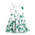 thumbnail image 5 of Gamivast Girls Flowy Summer Tank Dresses Floral Printed Crewneck Sleeveless A-Line Dresses Tiered Casual Sundress for Kids White Vestidos De Verano Para Niña, 5 of 7