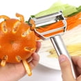 thumbnail image 1 of Pelador y rallador de acero inoxidable con cepillo de limpieza Rallador de zanahorias, patatas, verduras y frutas, 1 of 9