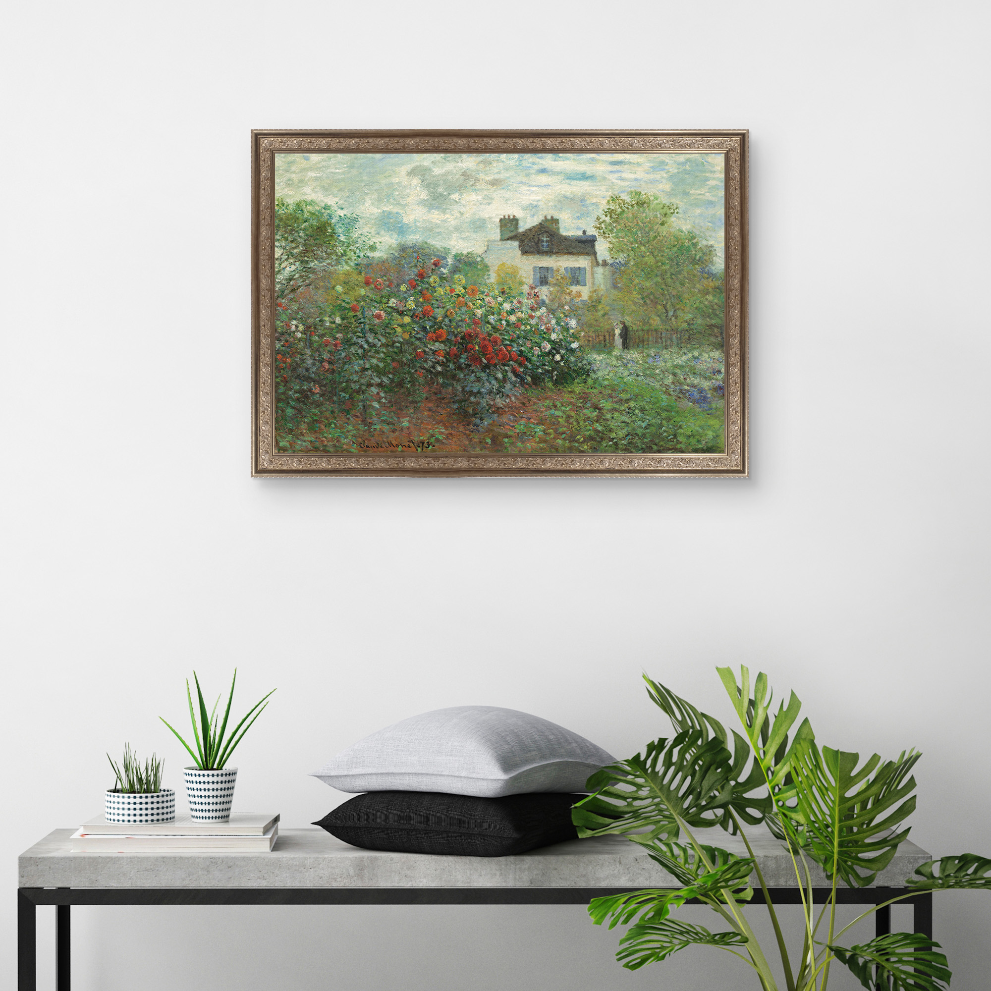 The Artist's Garden in Argenteuil Framed