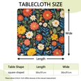 thumbnail image 2 of Pioneer Flower Floral Print Pattern Square Fitted Tablecloth with Elastic Edge,Square Table Cover,Washable Elastic Table Cover for Home Kitchen Party Decor 36"x36", 2 of 6