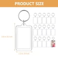 thumbnail image 3 of 16 Pcs Porte-Clés Cadre Photo Acrylique Transparent Vierge, 3 of 8