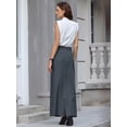thumbnail image 5 of DARING DIVA Women's Business Pencil Skirt Work Long Skirts Small Dark Grey, 5 of 7