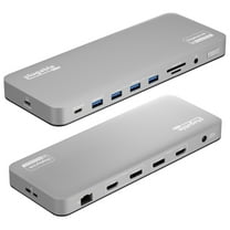 Plugable USB C Laptop Docking Station, Dual Monitor 4K 60Hz for Apple Mac M1/M2/M3, 2x HDMI or 2x DisplayPort