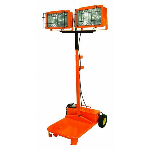 Designers Edge Telescoping Metal Halide Industrial Work Light, Orange, 2000-Watt