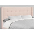 thumbnail image 4 of Bed, Queen Size, Bedroom, Upholstered, Pink Velvet, Chrome Metal Legs, 4 of 5