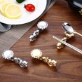 thumbnail image 5 of Soporte de tenedor de palillos 2pcs palillos retro de cabeza de dragón retro estante cuchillo tenedor tenedor (plata), 5 of 5