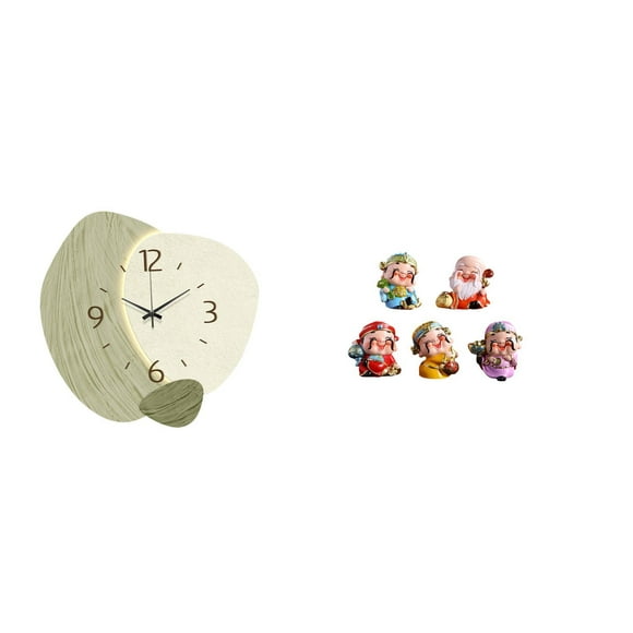 Reloj de pared,Reloj de pared silencioso,reloj de pared nórdico,decoración para el hogar,Relojes decorativos para pared,oficina,aula y hogar,Figura de escritorio,Figura de Dios de la Fortuna