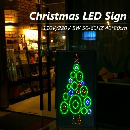 Christmas LED Sign Board Green Tree Design Light Outdoor Decor Christmas LED Sign Board Green Tree Design Light Outdoor Decor Display - Christmas LED Sign Board Green Tree Design Light Outdoor Decor