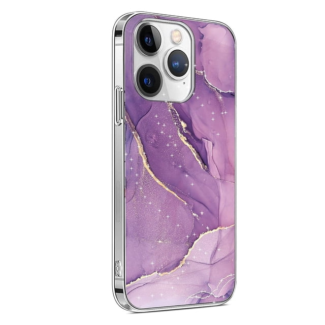 Funda para iPhone 15 Pro ZERODAMAGE SAHARA CASE Mármol Morado