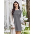 thumbnail image 2 of EKOUAER 3 Pack Cotton Nightgowns for Women Long Sleeve Sleep Shirts for Women Comfy Soft, 2 of 5