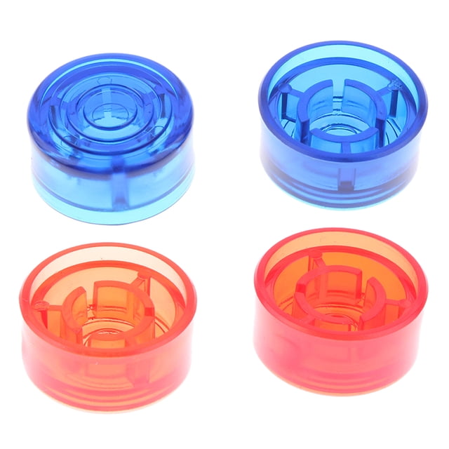 4 Unids Tapa de Protección para Guitarra Sunnimix Casquillo del Clavo del Pie del Efecto de la Guitarra Azul + Rojo