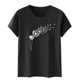 thumbnail image 4 of Fiudx Ropa de Mujer Blusa de Manga Corta con Estampado de Moda para Mujer, Divertida Camiseta con Cuello Redondo, 4 of 5
