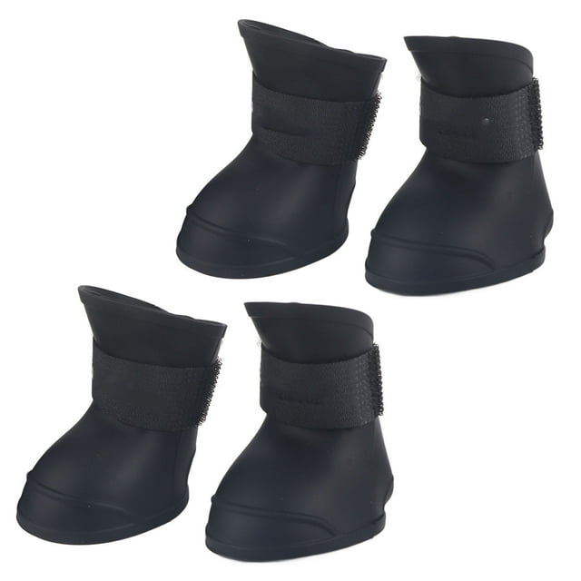 Botas impermeables para perros NikouMX 4 piezas de silicona color azul negro morado tamaño M L XL
