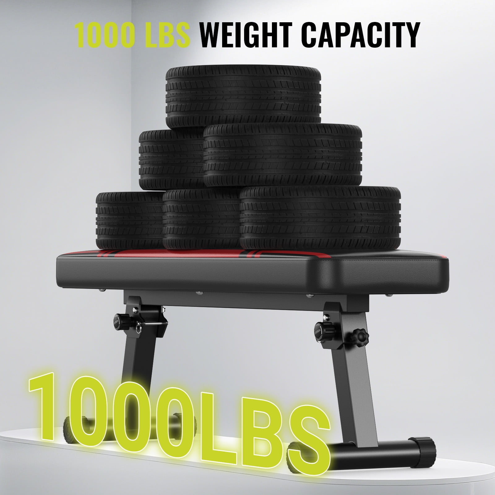 Flybird Adjustable Gym Weight Bench Portable Heavy Duty Workout Bench with 1000lbs Capacity