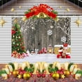 thumbnail image 6 of Kezqiaxn Outdoor Christmas Decorations, 200x150cm Christmas Garage Door Cover, Merry Christmas Backdrops for Photography Rustic Barn Snowflakes Christmas Garage Banner Hanging Cloth, 6 of 7