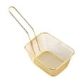 thumbnail image 2 of Mini French Fries Basket Chicken Nuggets Frying Basket,Small Snack Basket,Food Tableware,Easy to Use,Stylish and Functional,Perfect for Parties and Family Gatherings,PENDANE,Gold, 2 of 9