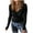 Black, variant on Kaemgyyd Women's Tops Twist Front V Neck Texture T Shirts Slim Long Sleeve Tight Trendy Tunic Tee Fall
