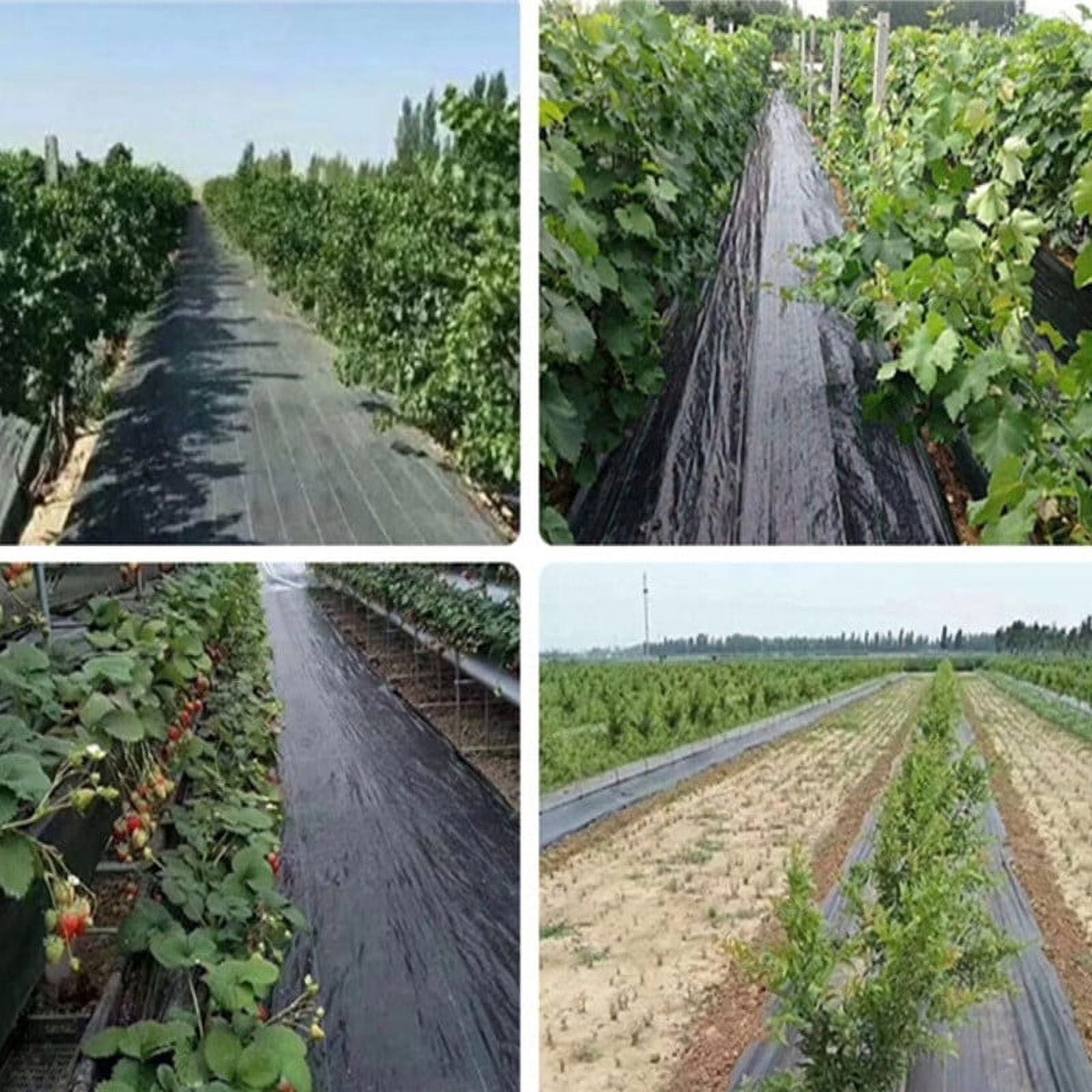 Garden Weed Barrier Landscape Fabric,Weed Block Fabric Heavy Duty ,Woven Mulch for Landscaping Ground Cover Weed Control Fabric, Black Garden Bed Liner