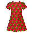 thumbnail image 4 of Robe pour Filles Enfant Filles Été à Pois Ajustée Douce Respirante Manches Courtes Robe Décontractée Robe Ado Fille Rouge 4 Ans-5 Ans, 4 of 4