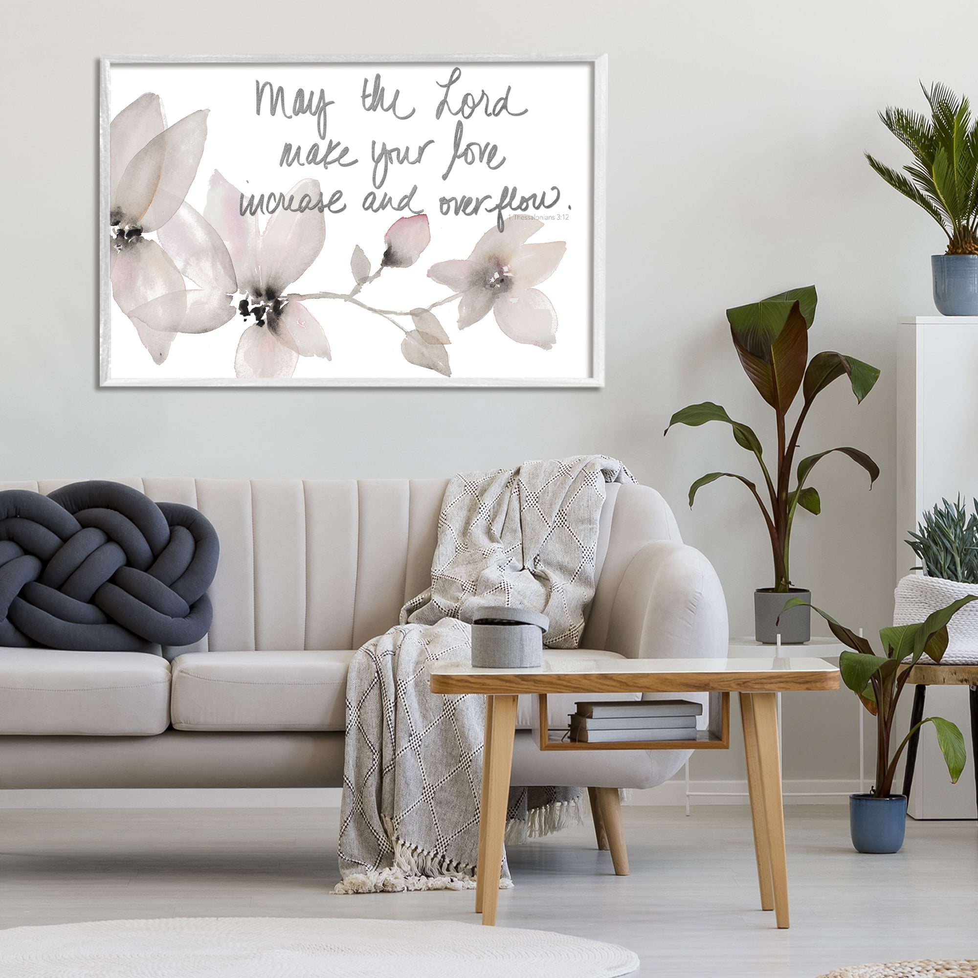 Stupell Industries Love Increase & Overflow White Framed Giclee Art, design by Lanie Loreth