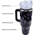 thumbnail image 3 of 40 oz Goth Moon Tumbler with Handle and Straw, Black Gothic Travel Mug Water Bottle, Stainless Steel Insulated Cup with Lid and Straw, Birthday Christmas Halloween Gifts, 3 of 5