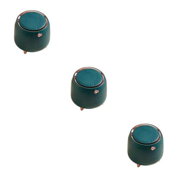 Bearachild Cubo de basura de escritorio con bloqueo de olores y fácil operación para higiene Cubo de oficina de ABS de aspecto limpio Oro verde Type1 NO1