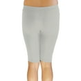 thumbnail image 3 of Vivian's Fashions Legging Shorts - Biker Length, Misses Size (Grey, XS), 3 of 3