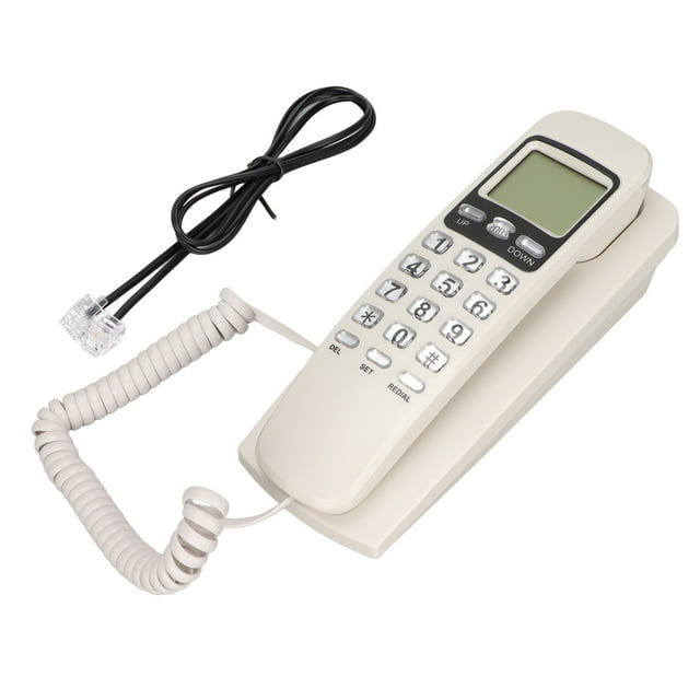 Téléphone Filaire Mural Monté Téléphone Filaire Mural Téléphone Fixe Téléphone Filaire KXT777CID Téléphone Mural Filaire Calendrier Fonction d'Affichage LCD Téléphone Fixe Filaire pour Hôtel