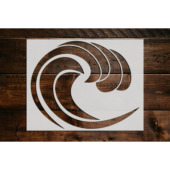 Wave Stencil - Art and Wall Stencil (6"x5")