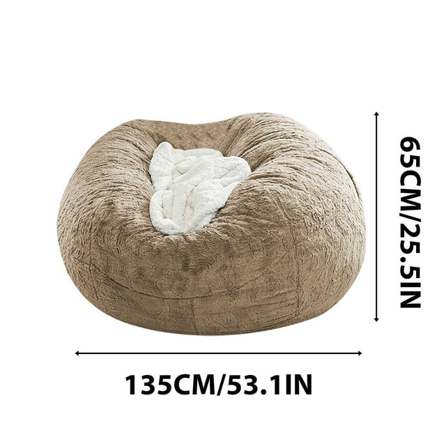 Housse de Fauteuil Poire, Grands Fauteuils Poire Ronds pour Enfants, Fauteuil Poire pour Adultes et Enfants avec Rangement, Housse de Fauteuil Poire de Repos, Housse de Fauteuil Poire en Toile Imperméable à Fermeture Éclair Sans Remplissage
