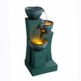 thumbnail image 5 of Teamson Home 3-Tier Cascading Outdoor Water Fountain with LED Lights, Green, 5 of 15